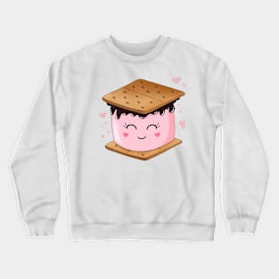 Pink Marshmallow Smores Crewneck Sweatshirt